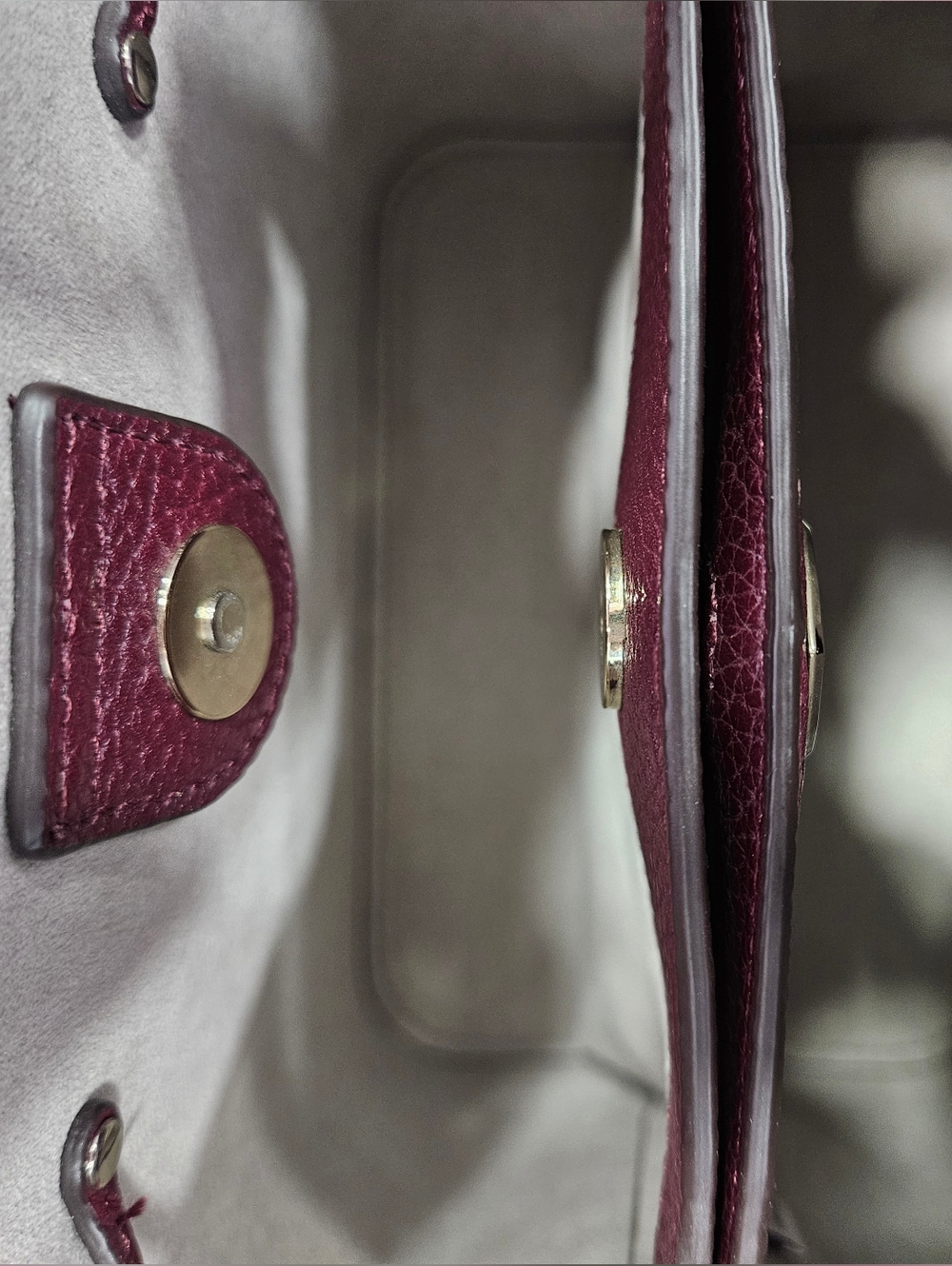 kate spade Chevron Leather Crossbody Bag & Card Case in Burgundy, Pink, Cream - Picture 10 of 15